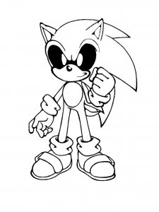 Sonic EXE coloring page 5 - Free printable