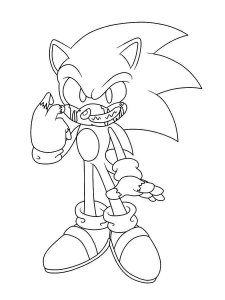Sonic EXE coloring page 6 - Free printable