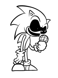 Sonic EXE coloring page 7 - Free printable