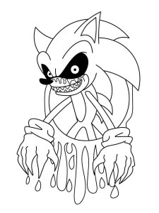 Sonic EXE coloring page 8 - Free printable