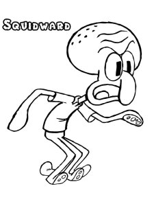Squidward coloring page 1 - Free printable