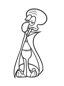 Squidward coloring page 12 - Free printable