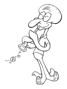 Squidward coloring page 14 - Free printable