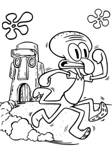 Squidward coloring page 15 - Free printable