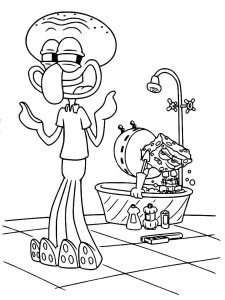 Squidward coloring page 16 - Free printable