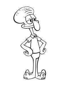 Squidward coloring page 17 - Free printable