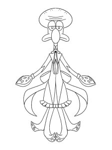 Squidward coloring page 3 - Free printable