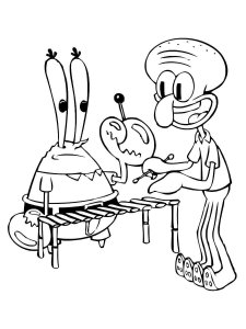 Squidward coloring page 7 - Free printable