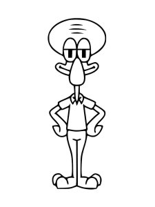 Squidward coloring page 9 - Free printable