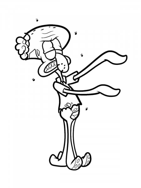 Squidward coloring pages