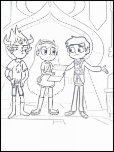 Star vs. the Forces of Evil coloring page 2 - Free printable