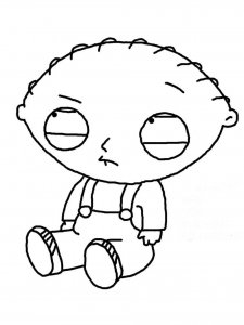 Stewie Griffin coloring page 4 - Free printable