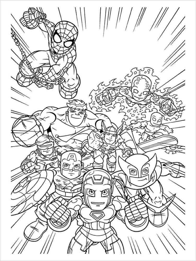 Free Super Hero Squad coloring pages. Download and print Super Hero