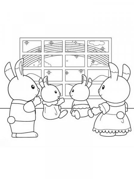 Sylvanian Families Coloring Pages