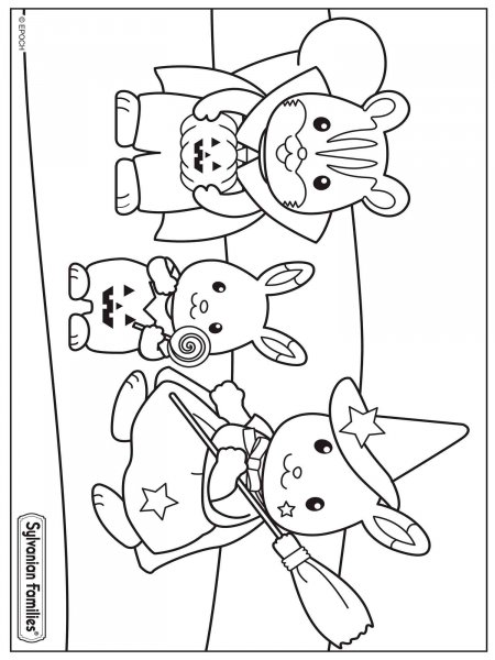 Sylvanian Families Coloring Pages