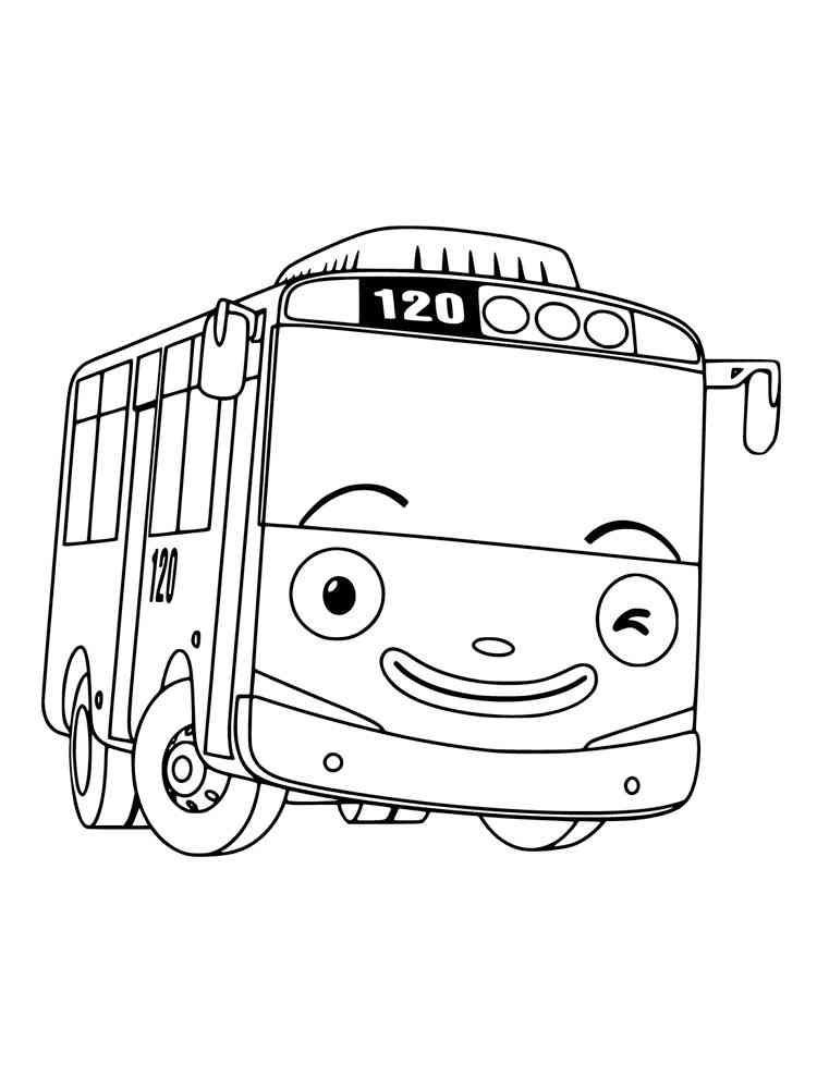 Free Tayo  The Little  Bus  coloring  pages Download and 