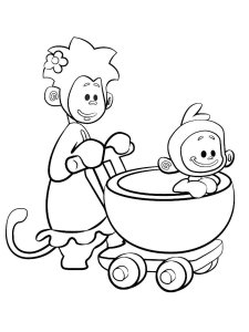 Tee and Mo coloring page 1 - Free printable