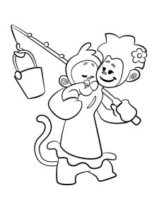 Tee and Mo coloring page 3 - Free printable