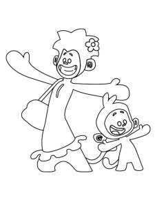 Tee and Mo coloring page 6 - Free printable