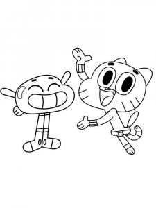 The Amazing World of Gumball coloring page 1 - Free printable