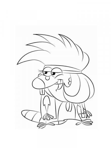 printable coloring pages the angry beavers