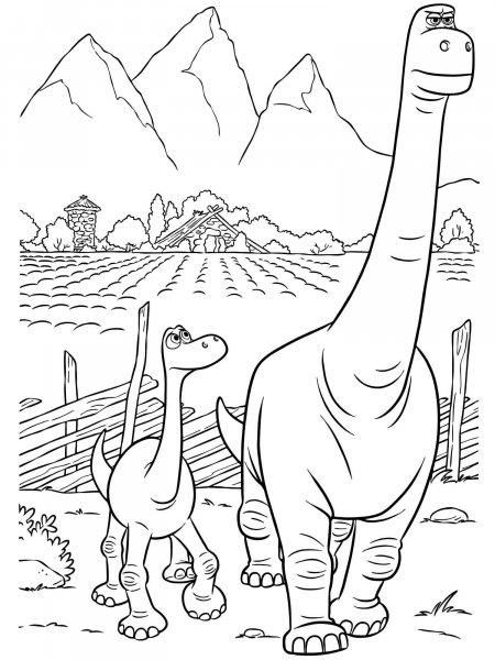 The Good Dinosaur coloring pages