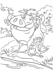Timon and Pumbaa coloring page 13 - Free printable