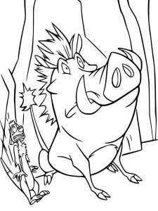 Timon and Pumbaa coloring page 17 - Free printable
