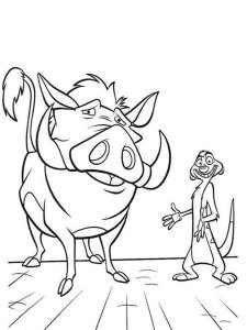 Timon and Pumbaa coloring page 2 - Free printable
