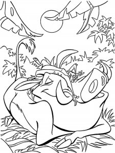 Timon and Pumbaa coloring page 20 - Free printable