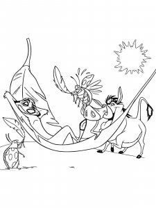 Timon and Pumbaa coloring page 27 - Free printable