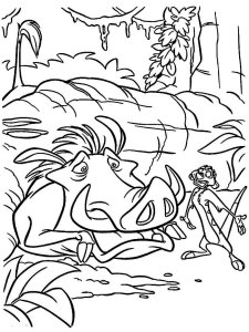 Timon and Pumbaa coloring page 29 - Free printable