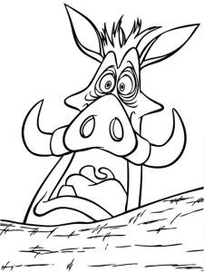 Timon and Pumbaa coloring page 7 - Free printable