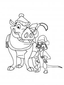 Timon and Pumbaa coloring page 9 - Free printable