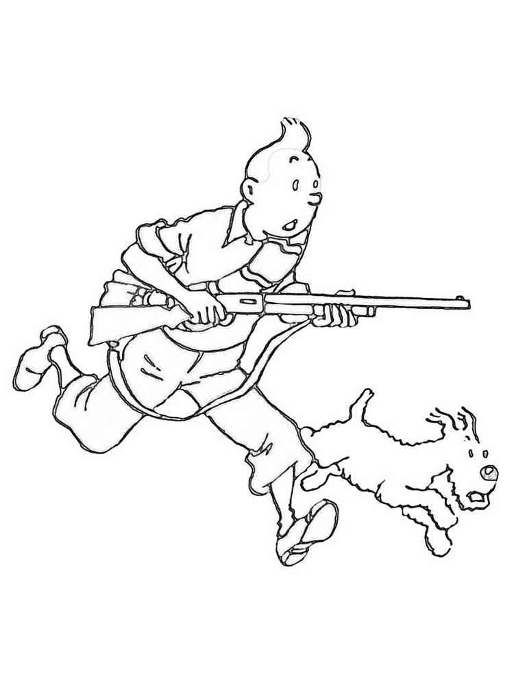 Free The Adventures of Tintin coloring pages. Download and print The