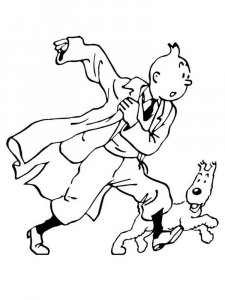 Tintin coloring page 1 - Free printable