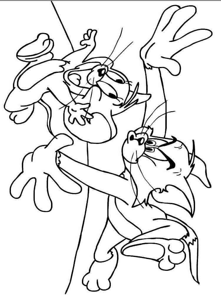 Download Free Printable Tom and Jerry coloring pages.