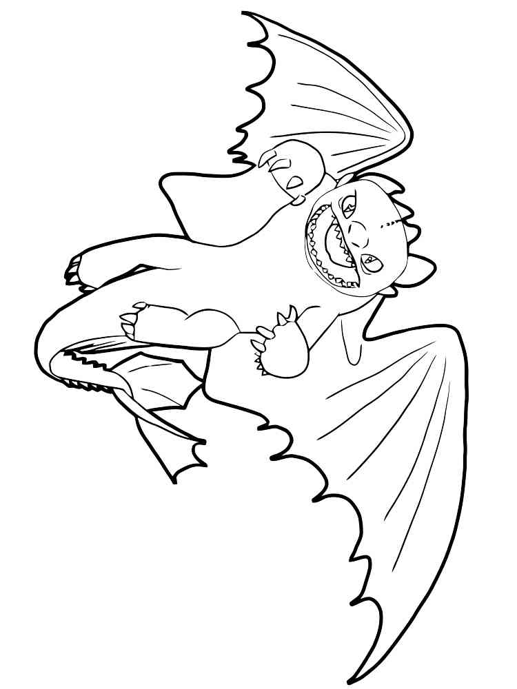 Free Toothless coloring pages. Download and print ...