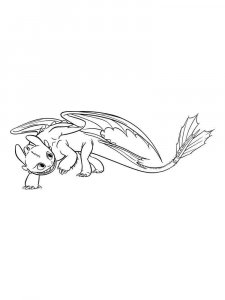 Toothless coloring page 17 - Free printable