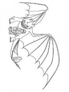 Toothless coloring page 2 - Free printable
