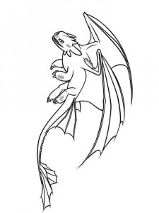 Toothless coloring page 4 - Free printable