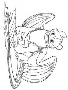 Toothless coloring page 8 - Free printable