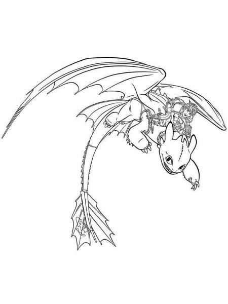 Toothless coloring pages