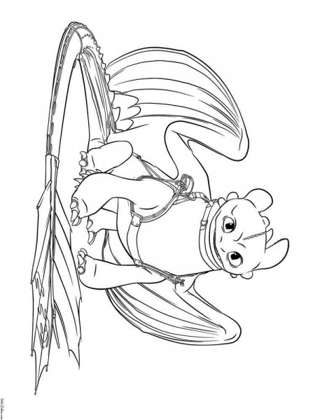 Toothless coloring pages