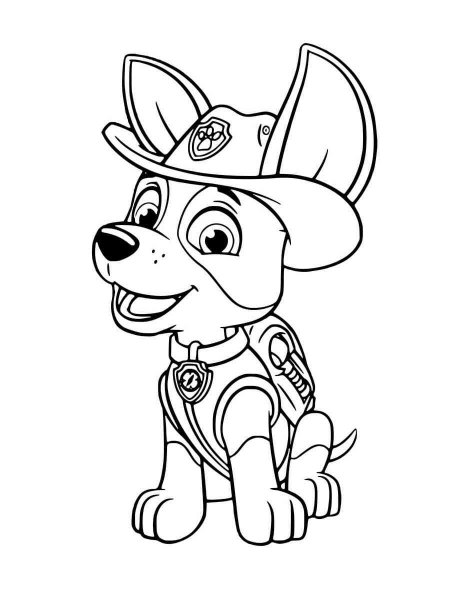 Tracker Paw Patrol coloring pages