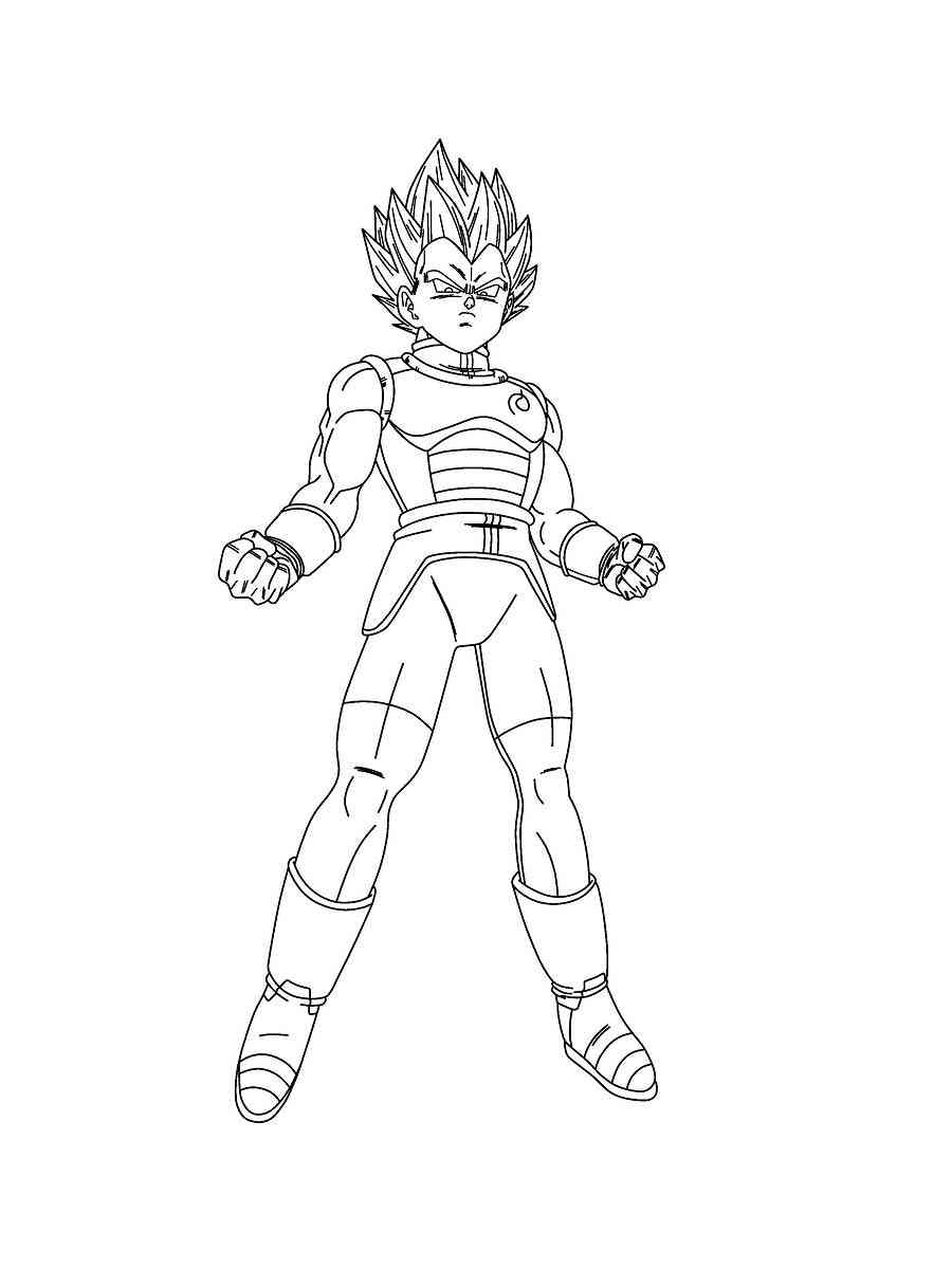 Printable Vegeta Coloring Pages