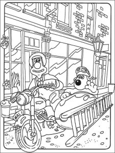Wallace and Gromit coloring page 10 - Free printable
