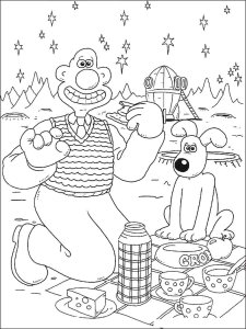 Wallace and Gromit coloring page 12 - Free printable