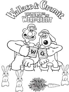 Wallace and Gromit coloring page 3 - Free printable