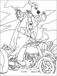 Wallace and Gromit coloring page 5 - Free printable